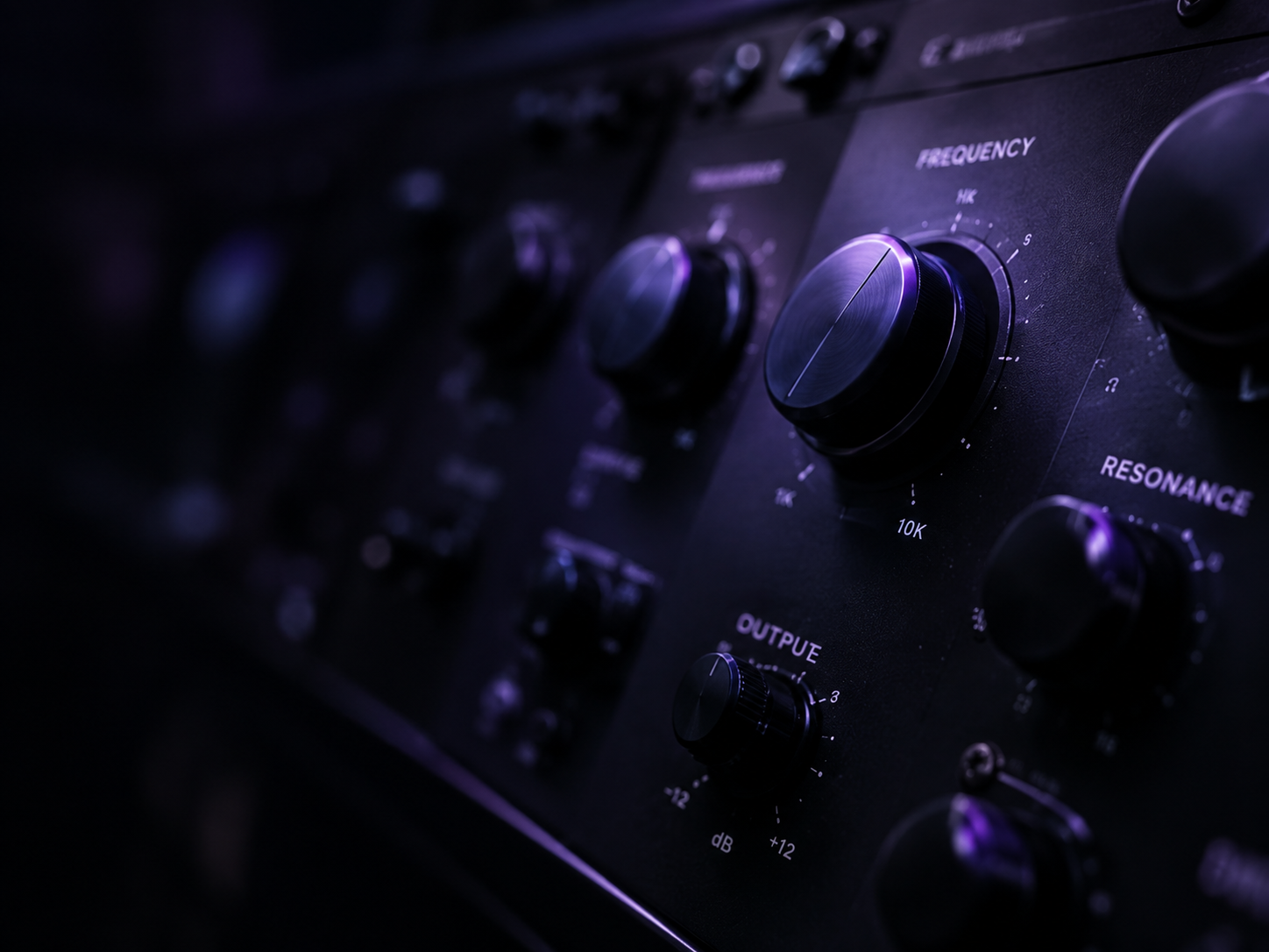 Consola de mezcla en estudio